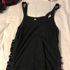 Emma & Sam black ribbed ring tank top